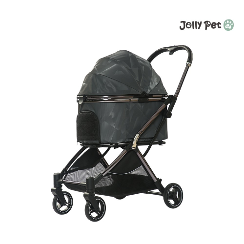 【JollyPet】Diamond Q自動收折寵物推車(兩色)單手一鍵收折 可拆式坐墊 母嬰級推車 四輪 摺疊 貓狗通用