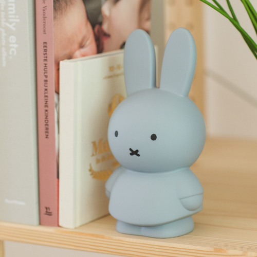 Miffy 米菲兔莫蘭迪色系款公仔存錢筒-中號 灰藍色