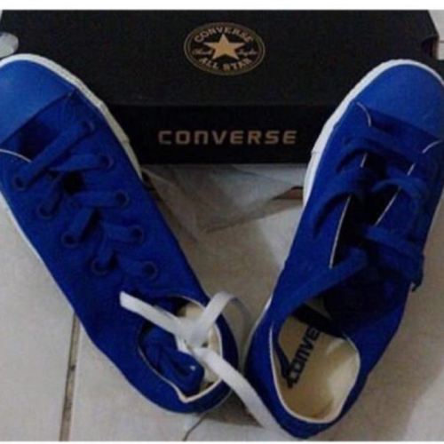 Converse 帆布鞋 寶藍色 全新轉賣 適合平常36