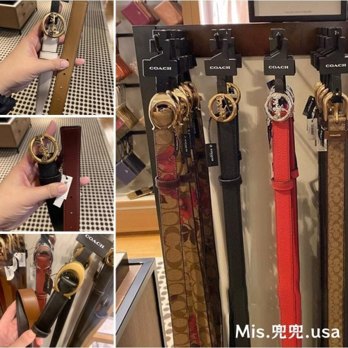 保固 現貨 COACH 蔻馳包包 Mis.兜兜?時尚女生皮帶 腰帶 皮帶女 真皮皮帶 針扣皮帶 時尚百搭皮帶