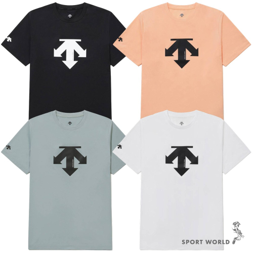 Descente 迪桑特 短袖上衣 男裝 女裝 基本款 大LOGO 防曬 抗UV【運動世界】SR123UTS12