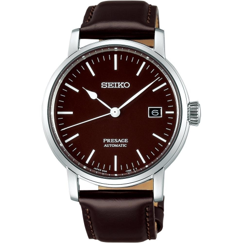 SEIKO PRESAGE 琺瑯工藝機械錶 送禮推薦-紅棕/40mm (SPB115J1)