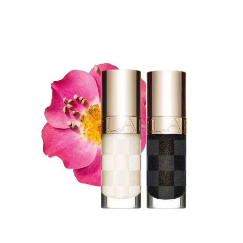 限量特價！全新完整盒裝【CLARINS 克蘭詩 彈潤植萃美唇油 黑白棋盤限定版 7ml(皇后白)】唇油 $199/支