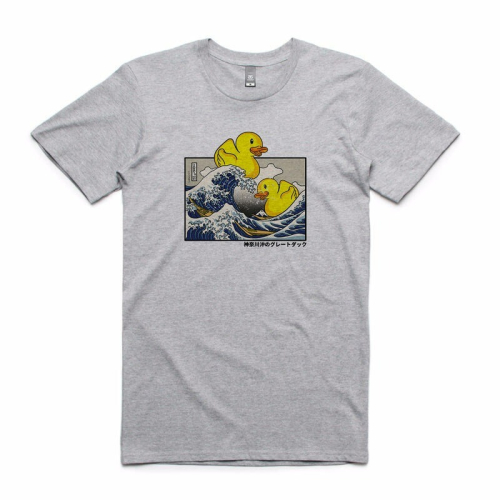 THE GREAT DUCK OFF KANAGAW 短袖T恤 2色 海嘯黃色小鴨浮世繪波浪日本葛飾北齋Japanese