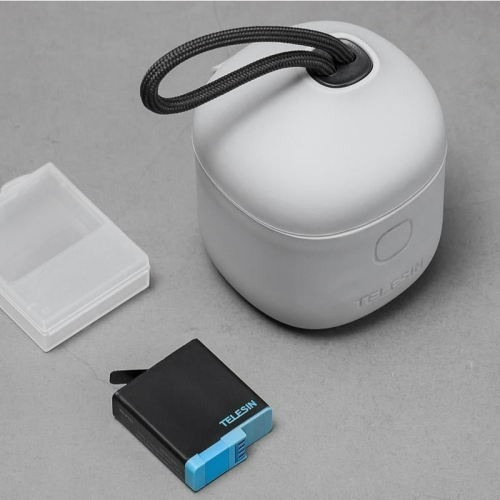 三重☆大人氣☆TELESIN 副廠 GoPro HERO 6 7 8 附吊繩 收納盒 充電器+全解碼副廠電池x1