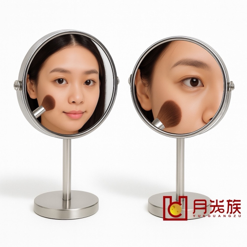 桌面化妝鏡 立式雙面桌鏡 放大化妝鏡 旋轉鏡 雙面化妝鏡 鏡子 化妝鏡 雙面鏡 雙面桌鏡 2倍放大化妝鏡 EA835