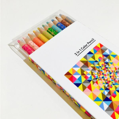 [日製] Kokuyo 10色 混色 雙色油性色鉛筆 DUAL COLOR 2 in 1 國譽