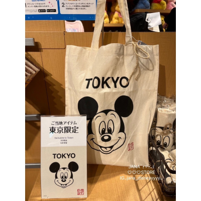 日本 迪士尼shop 東京限定 米奇 帆布袋
