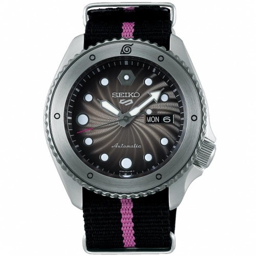 SEIKO 精工 5 Sports x 火影忍者 博人 慕留人聯名機械錶-4R36-09E0H(SRPF65K1)