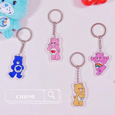 現貨CHUMI 彩虹熊CARE BEARS 壓克力吊飾 鑰匙圈吊飾
