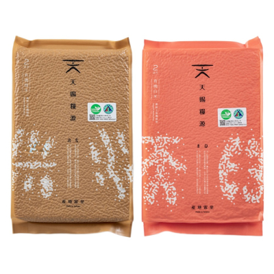 天賜糧源花蓮富里良質米-有機白米2kg-1入+有機糙米2kg-1入
