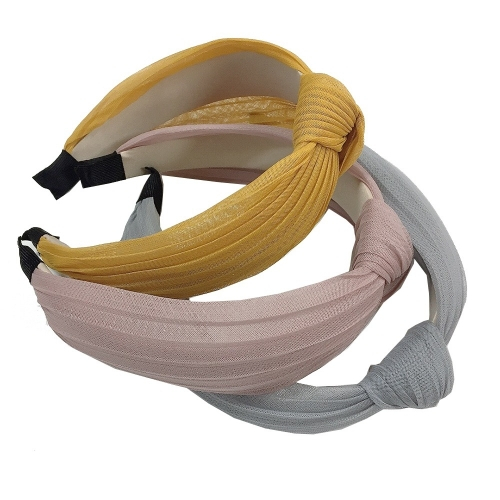 多色蕾絲百摺造型髮箍