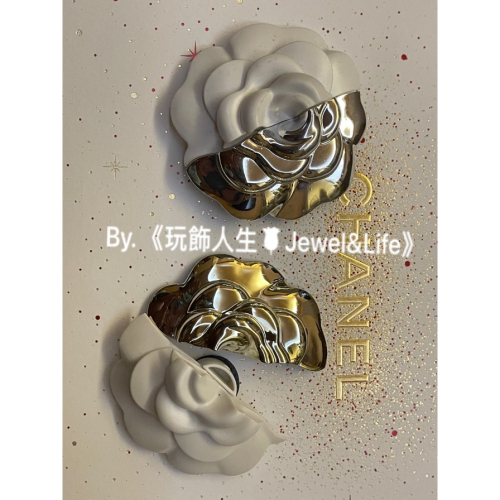 香奈兒 CHANEL 2020限量 銀白 壓克力 山茶花 裝飾