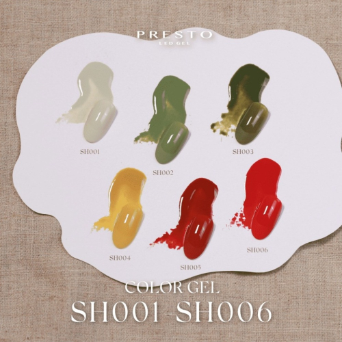 現貨｜新色 PRESTO 彩色凝膠 SH TN 系列 SH001-SH006 老師聯名色 花卉 濃色 大紅 植物 春天