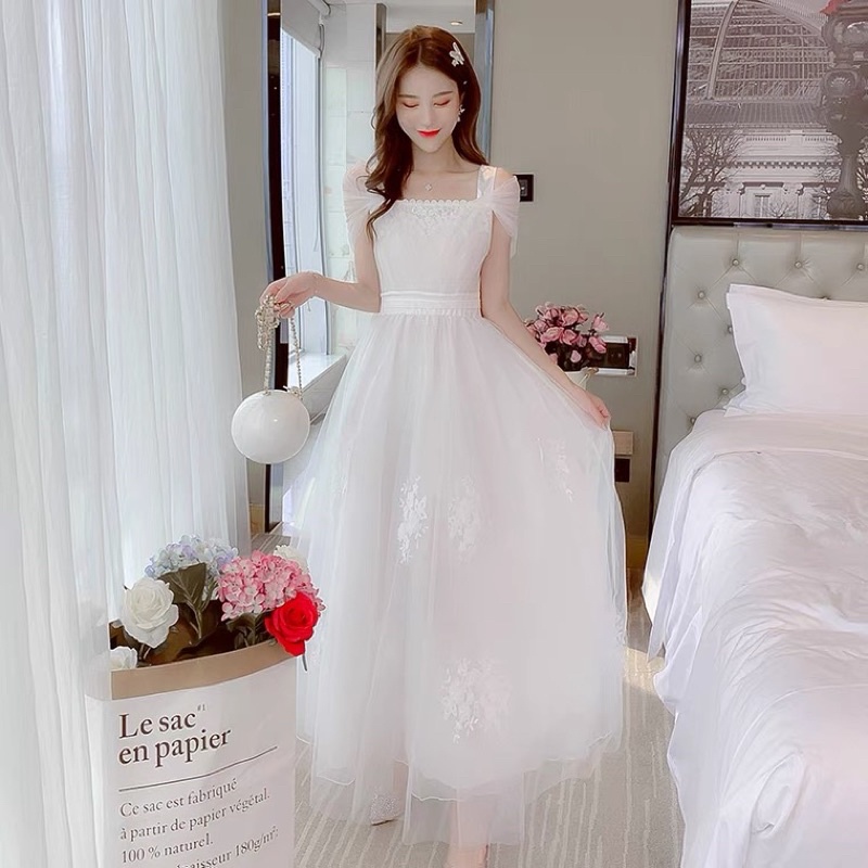 ❤️現貨在台，xL 可愛 少女 公主 成人禮 禮服 主持人 仙女 連衣裙 伴娘 洋裝 婚宴 結婚 網紗 禮服