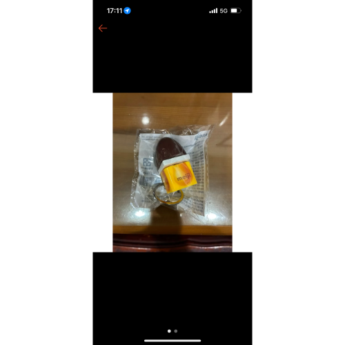 明治香菇舒壓按鈕鑰匙圈