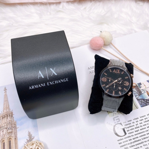 美國代購??台灣現貨 Armani Exchange計時碼表黑色錶盤AX1350男士手錶