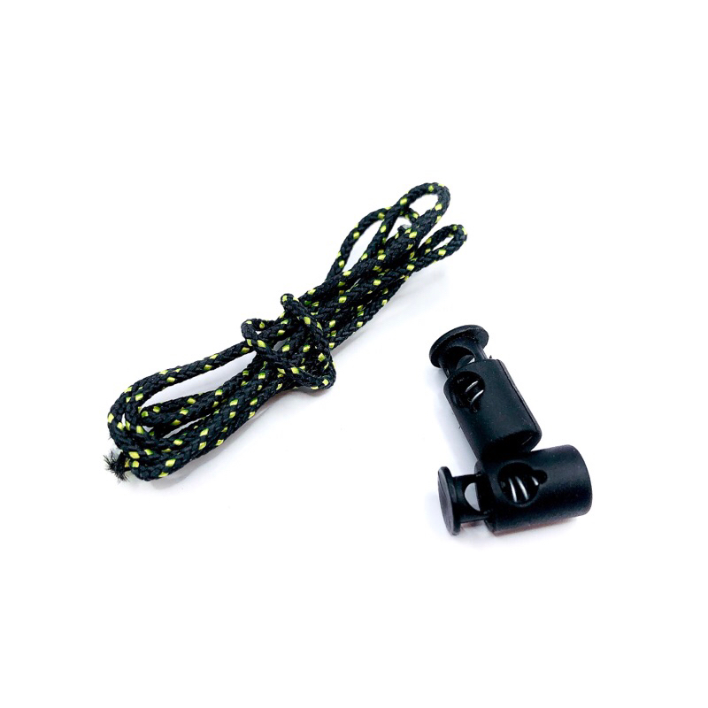 登山 輕量化 UHMWPE 大力馬 帆船繩 1.5mm 黃點黑底 100cm