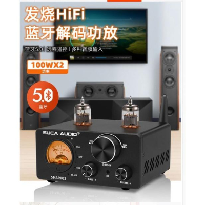 台中現貨 紐軒聲優創美國GE5654膽管Smart 02 高中低音獨立調節 膽管 可以直接接無源音箱 內含功放功能