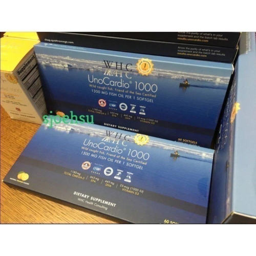 WHC UnoCardio 1000 + Vitamin D魚油Omega-3 [IFOS五顆星、Labdoor第一名]