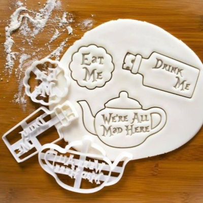 ◎3件套◎Cookie Mold Cutter/EAT ME餅乾模具/3D造型餅乾壓印模具/糖花工具/塑料翻糖塑料模具套