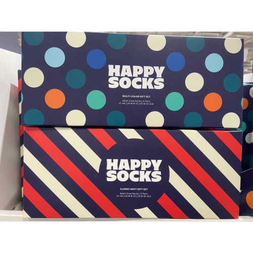 ?現貨特價！Happy Socks 男襪四入組禮盒 單一尺寸 二款組合可選-吉兒好市多COSTCO代購