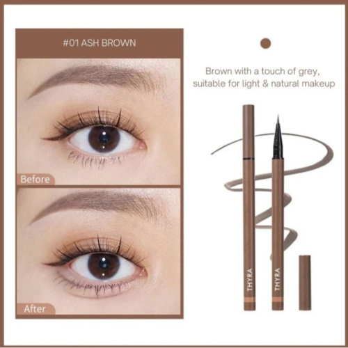 THYRA 曇雅 液體臥蠶陰影筆 0.1mm, 0.5ml 01 灰棕 ASH BROWN 臥蠶筆 化妝品