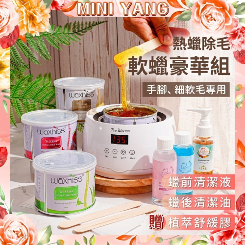 熱蠟除毛 軟蠟豪華套組【手腳、細軟毛用】熱蠟 蜜蠟 熱蠟機 除毛 脫毛 熱蠟除毛 蜜蠟除毛 除毛套組【台灣現貨免運】