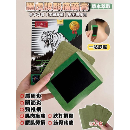 ESKE黑虎貼布五入裝(一組2盒)