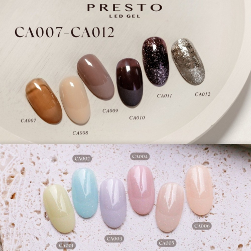 現貨｜最新色系 PRESTO 彩色凝膠 CA001-CA012 Candice 監製色 秋冬色系 寶寶藍 焦糖 琥珀