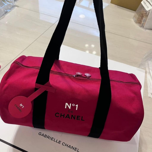 chanel 香奈兒1號紅色山茶花時尚圓筒包 28.3cm x 35.3cm x 4cm 限定版
