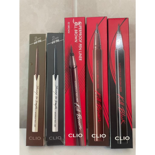 CLIO 珂莉奧 新魅黑防水柔順眼線液 超激細紅蓋版 / 超流線抗暈眼線膠筆 / 新魅黑防水濃烈眼線液 原產地:韓國