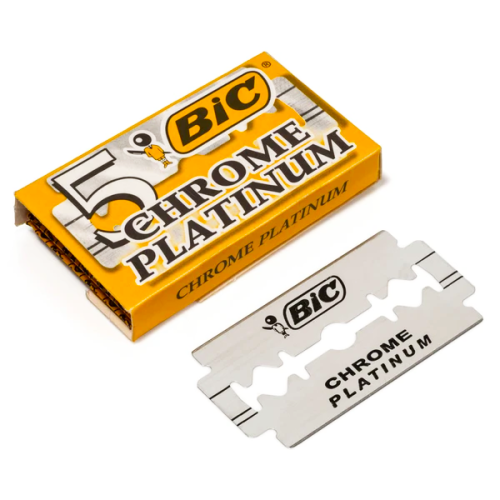 【BIC 比克】Chrome Platinum 雙面安全刮鬍刀片(5入)【5542】