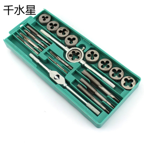 絲錐板牙組合套裝手用手工手動扳手牙套絲攻攻絲工具模型鉆螺紋孔