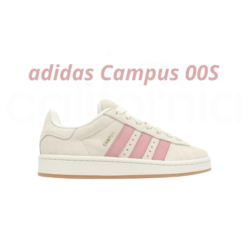 ?adidas Campus 00S 休閒鞋 JI2752 米白粉色｜米白色｜粉紅色｜焦糖底｜皮革｜麂皮｜平底鞋｜女款