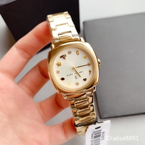 MARC JACOBS手錶 女生石英錶 水鑽時尚休閒腕錶 大直徑手錶 歐美精品錶 商務通勤女錶 MJ3573 MJ手錶