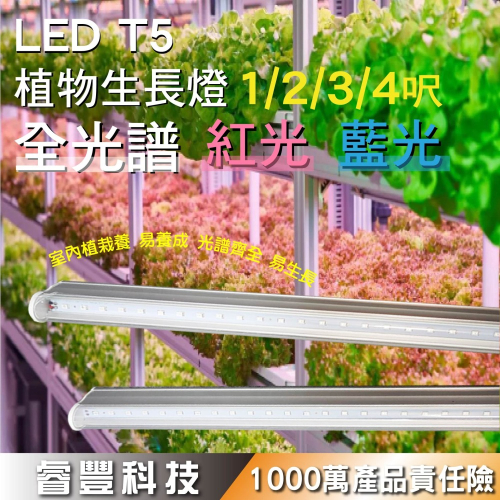 《睿豐科技》LED T5植物燈/生長燈/水族燈管/水草燈/全光譜/藍光/紅光~歡迎企業公司私訊聊聊，量大優惠~
