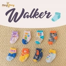 小鹿蔓蔓 Walker 兒童止滑抑菌襪 襪子 S (11cm，6個月~3歲)24678 *顏色隨機，恕不挑色