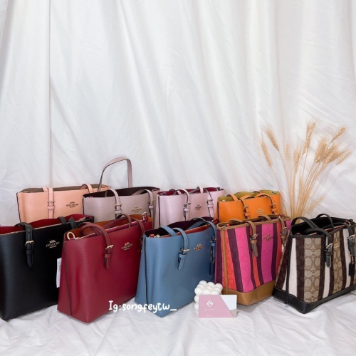 美國代購 台灣現貨 Coach 三層小托特 手提斜背包