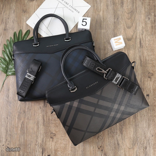 【BURBERRY】巴寶莉男士公事包手提包斜挎包真皮材質可調節肩帶多隔層耐磨簡便送領導老公生日節日禮物出門出差必備