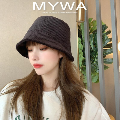 MyWa™️細膩柔軟燈芯絨漁夫帽子女秋冬韓版百搭復古水桶盆帽 H56