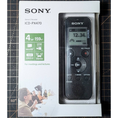 SONY 索尼 ICD-PX470 4GB 立體聲數位錄音筆