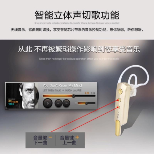 P-one品王藍芽4.1無線音樂藍芽耳機超長待機耳塞掛耳式