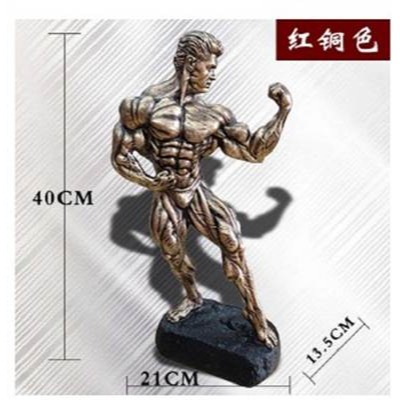 歐式大力士擺件健身房辦公室擺設電視櫃創意裝飾運動健身獎杯禮品