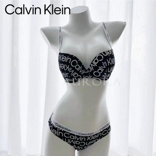 ?Aurora 美國代購? Calvin Klein 滿印LOGO鋼圈款內衣 內褲 黑色 白色 塑型杯