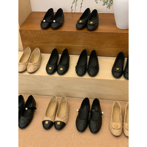四季。經典法式小香風 不退流行 多款蝴蝶結淺口平底軟皮奶奶鞋娃娃鞋單鞋-Euphoria Store