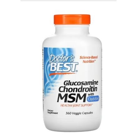 Doctor＇s Best, 氨基葡萄糖軟骨素 MSM，含 OptiMSM，360 粒素食膠囊