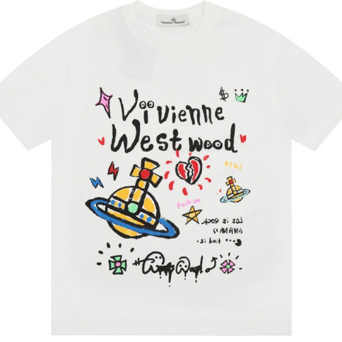 Vivienne Westwood 上衣 T恤 彩繪colorful 經典圖案做印花工藝 以彩色設計出彩 休閒百搭 男女