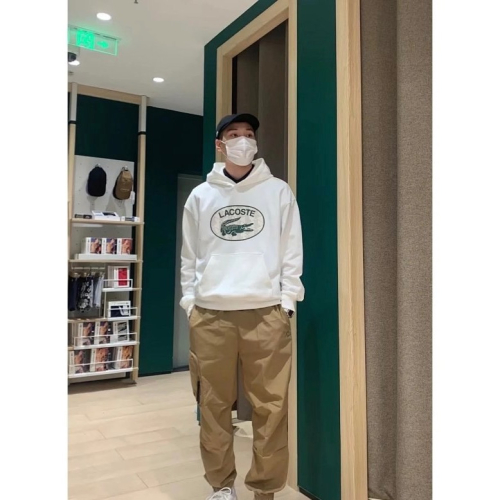 ❤️星光衫悅❤️LACOSTE法國鱷魚男裝秋季時尚休閒印花logo純棉連帽衛衣a64