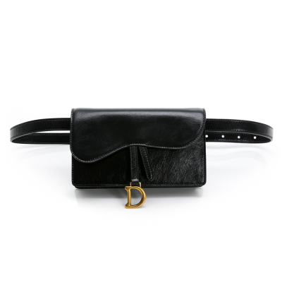 【DIOR 迪奧】DIOR SADDLE腰包 (黑亮皮) __DVSHOP 保證正貨 台灣現貨不用等
